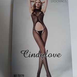 Black sheer body stocking